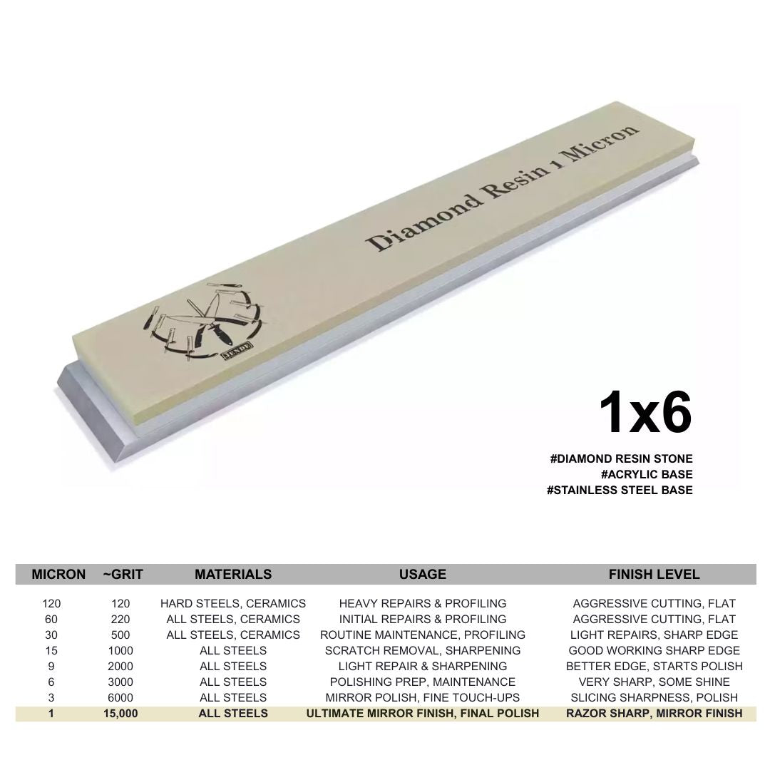 1x6 Jende Resin Bonded Diamond Sharpening Stones