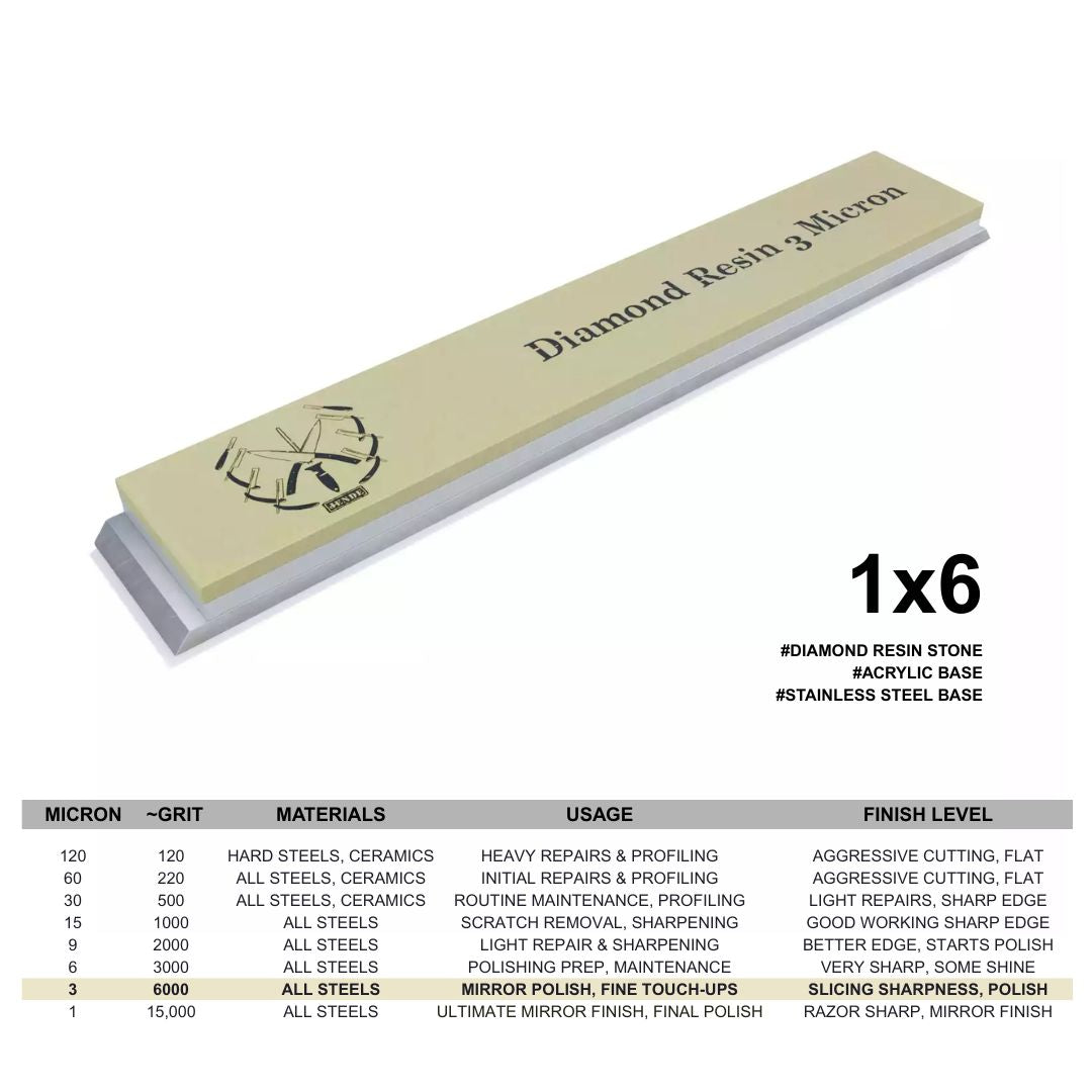 1x6 Jende Resin Bonded Diamond Sharpening Stones