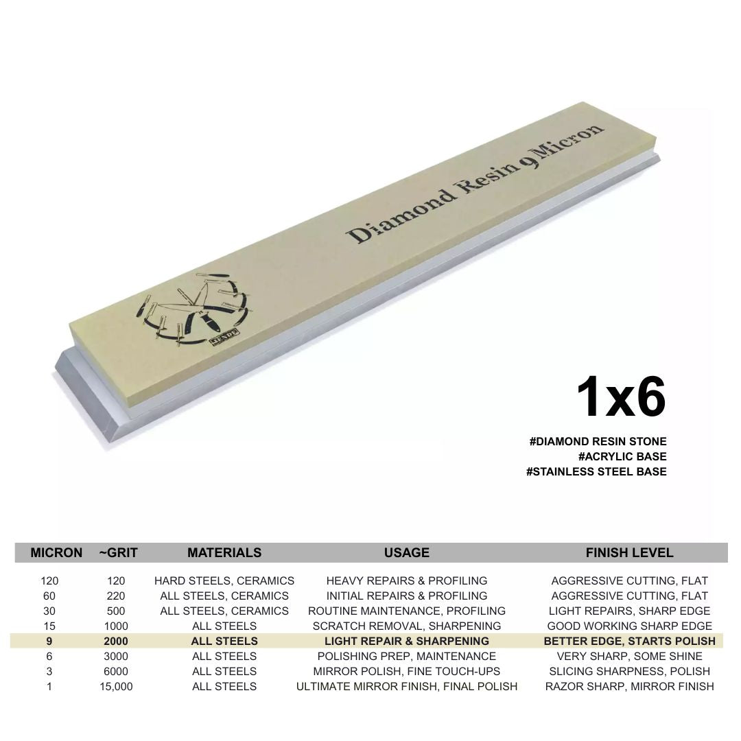 1x6 Jende Resin Bonded Diamond Sharpening Stones