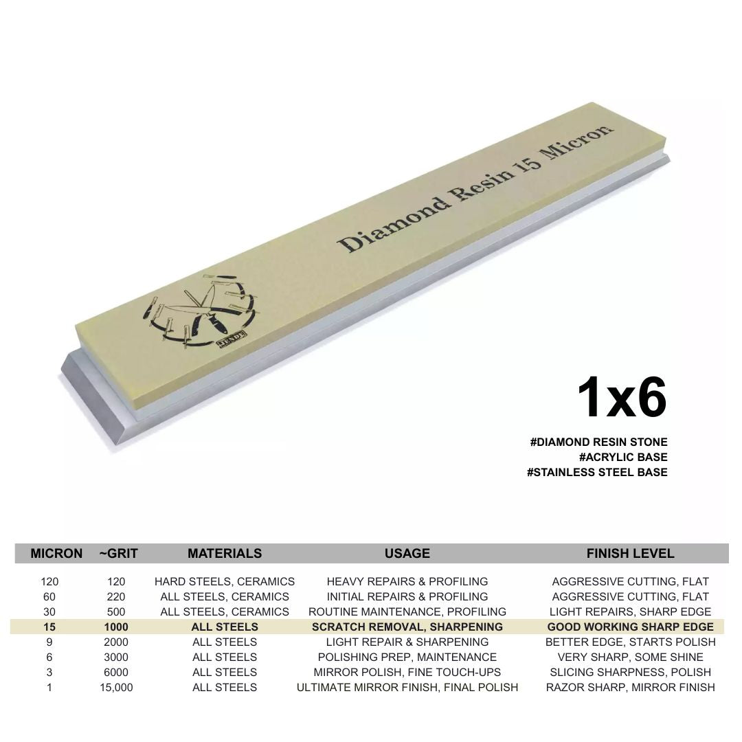 1x6 Jende Resin Bonded Diamond Sharpening Stones