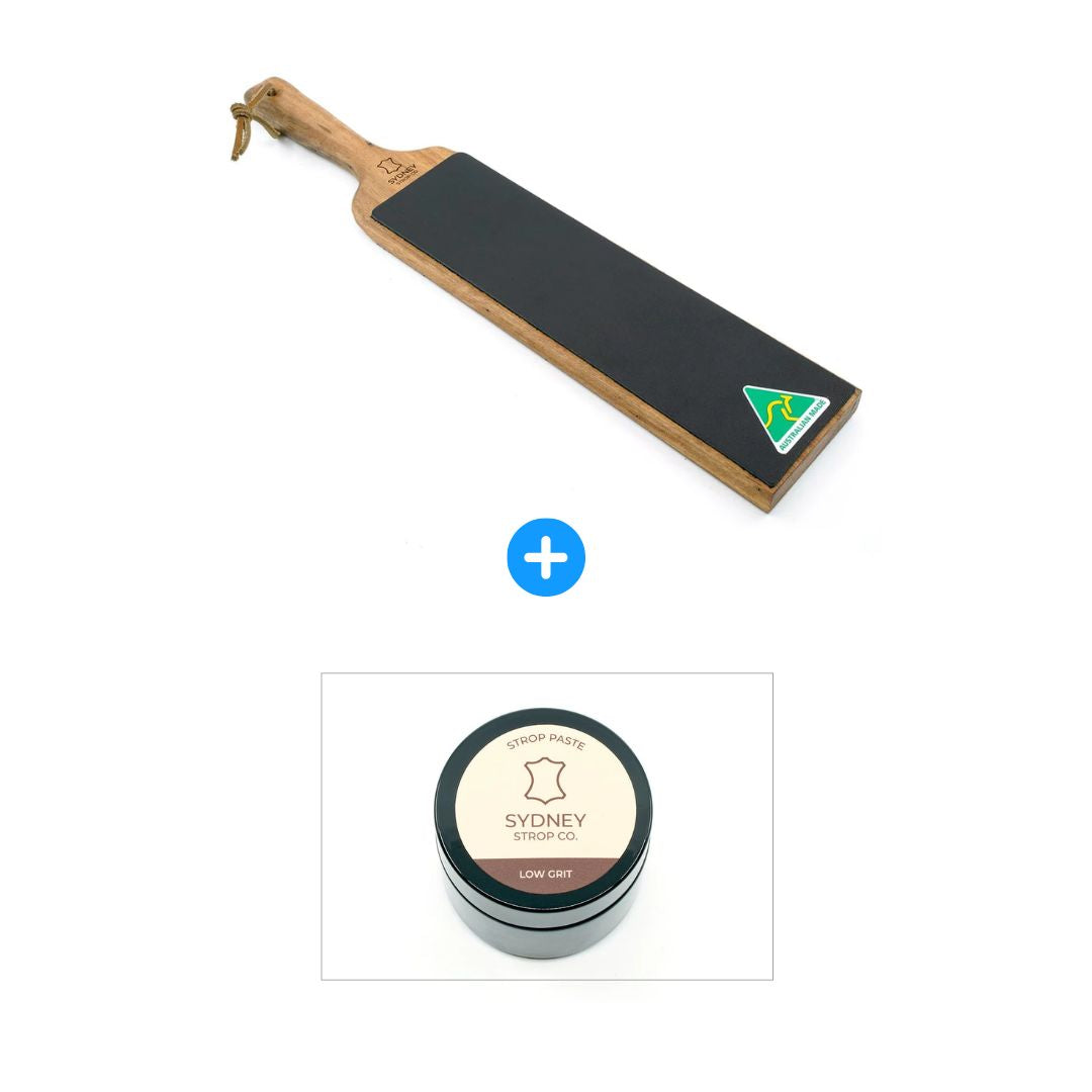 Double-Sided Paddle Strop - Black Cow Leather - Made in Australia
