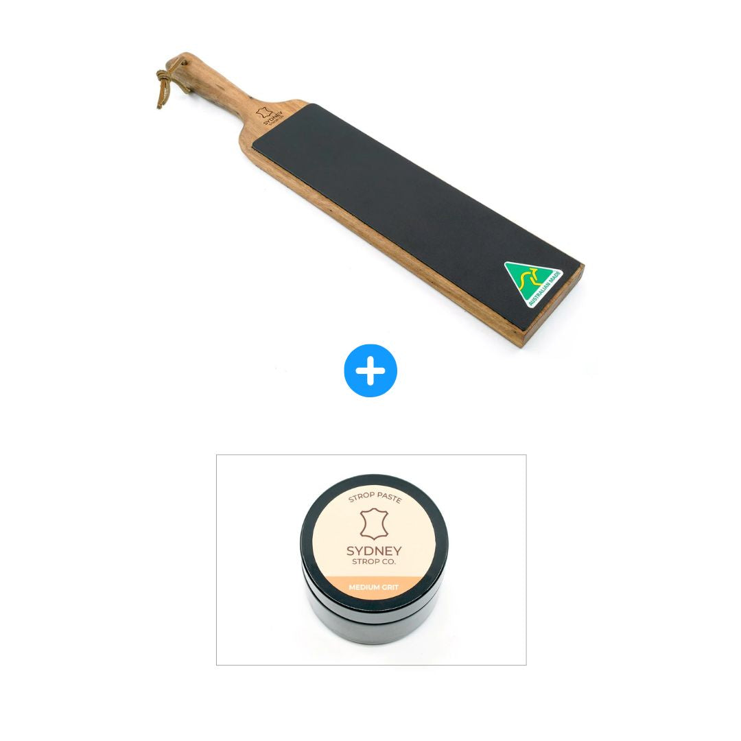 Double-Sided Paddle Strop - Black Cow Leather - Made in Australia
