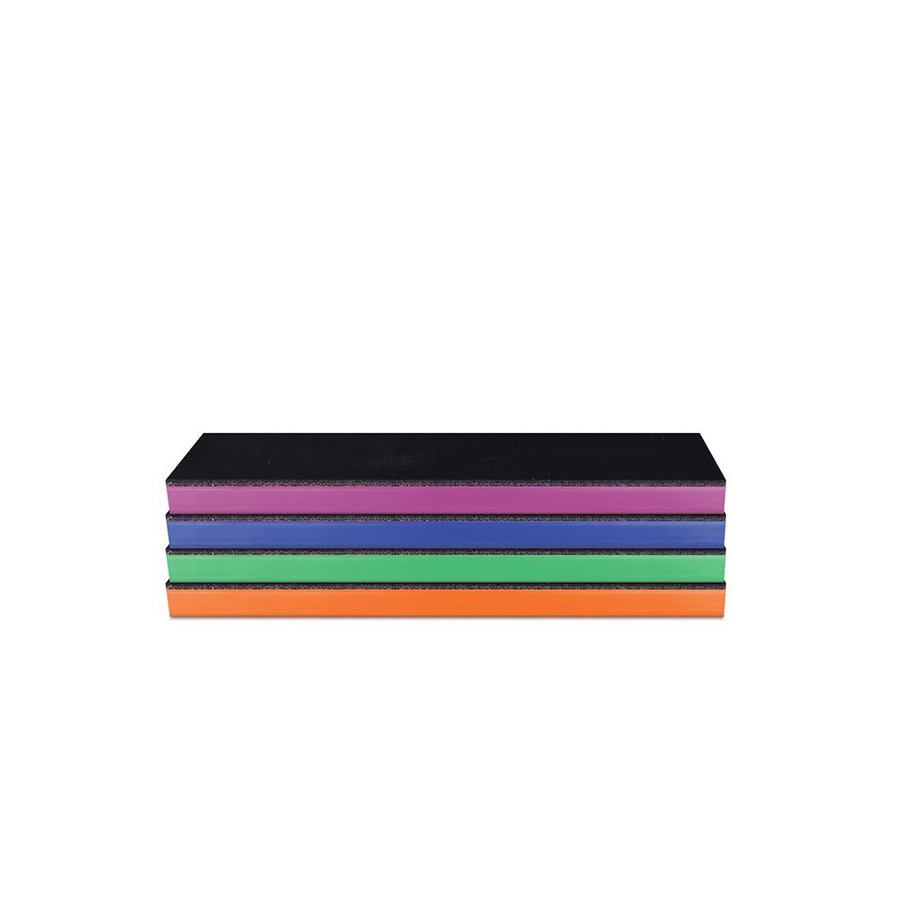 1x4 KME Nano Cloth Strop Progression Kit coloured perspex with strop material on top