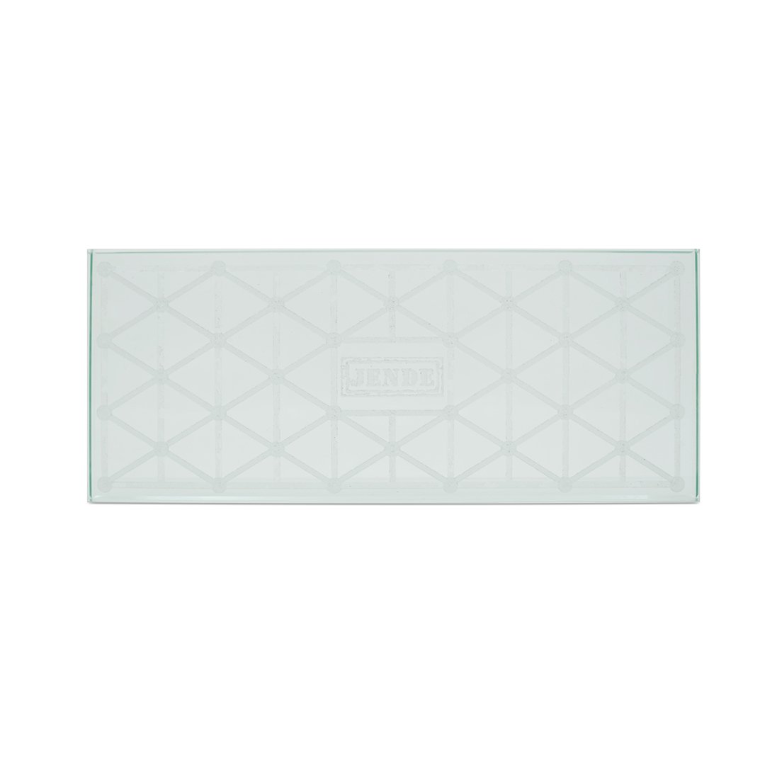 Jende Glass Lapping Plate with Lapping Powders inside cardboard box for shipping safley, glass bottles for powder