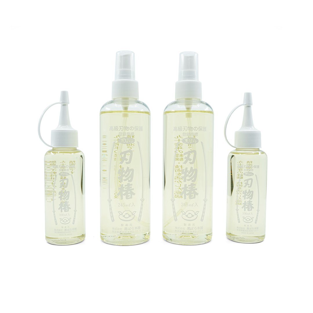 Kurobara Camellia Tsubaki Cutlery Oil 100% Pure 245ml and 100ml Bulk Pack