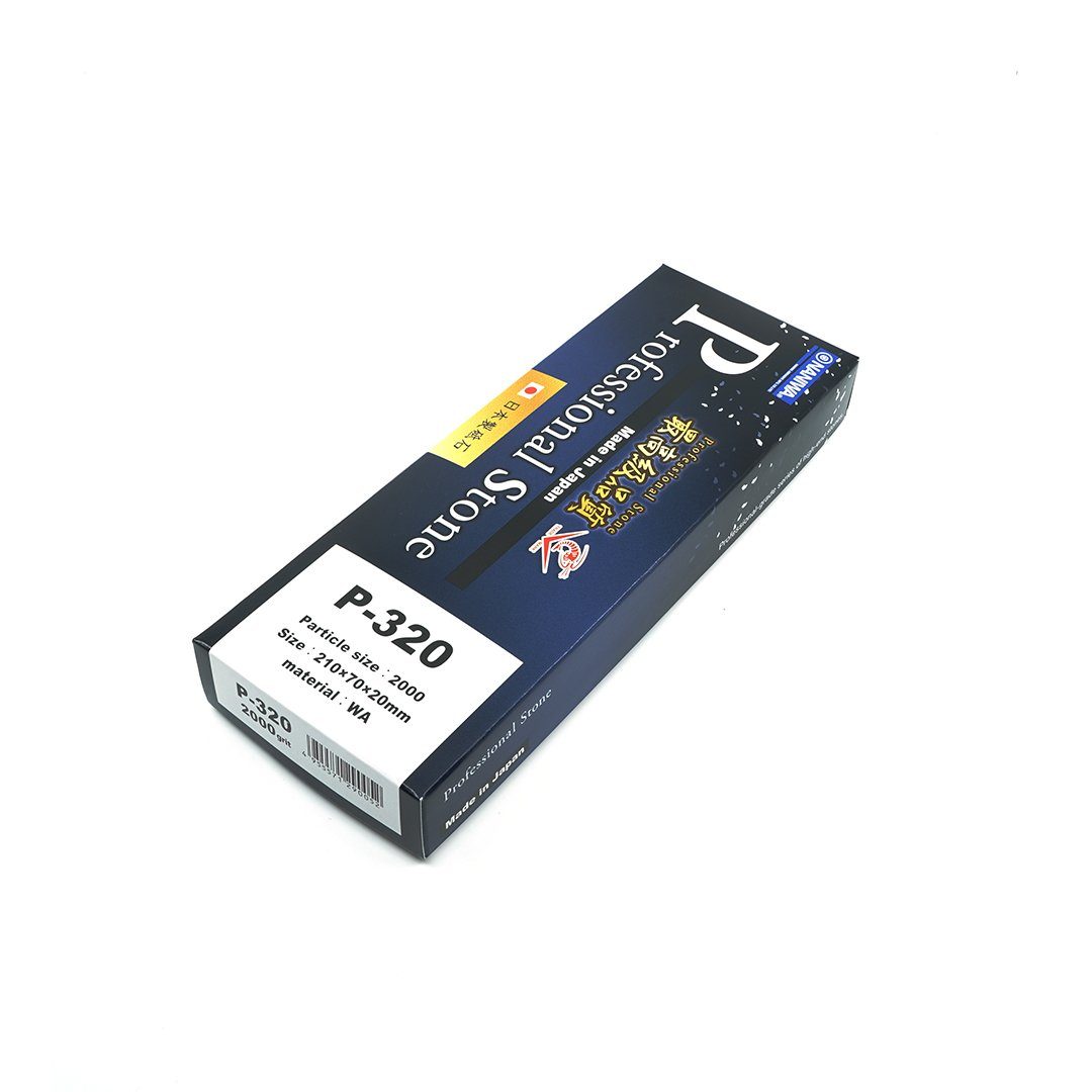 Naniwa Professional P-320 #2000 Grit Japanese Whetstone Box Side