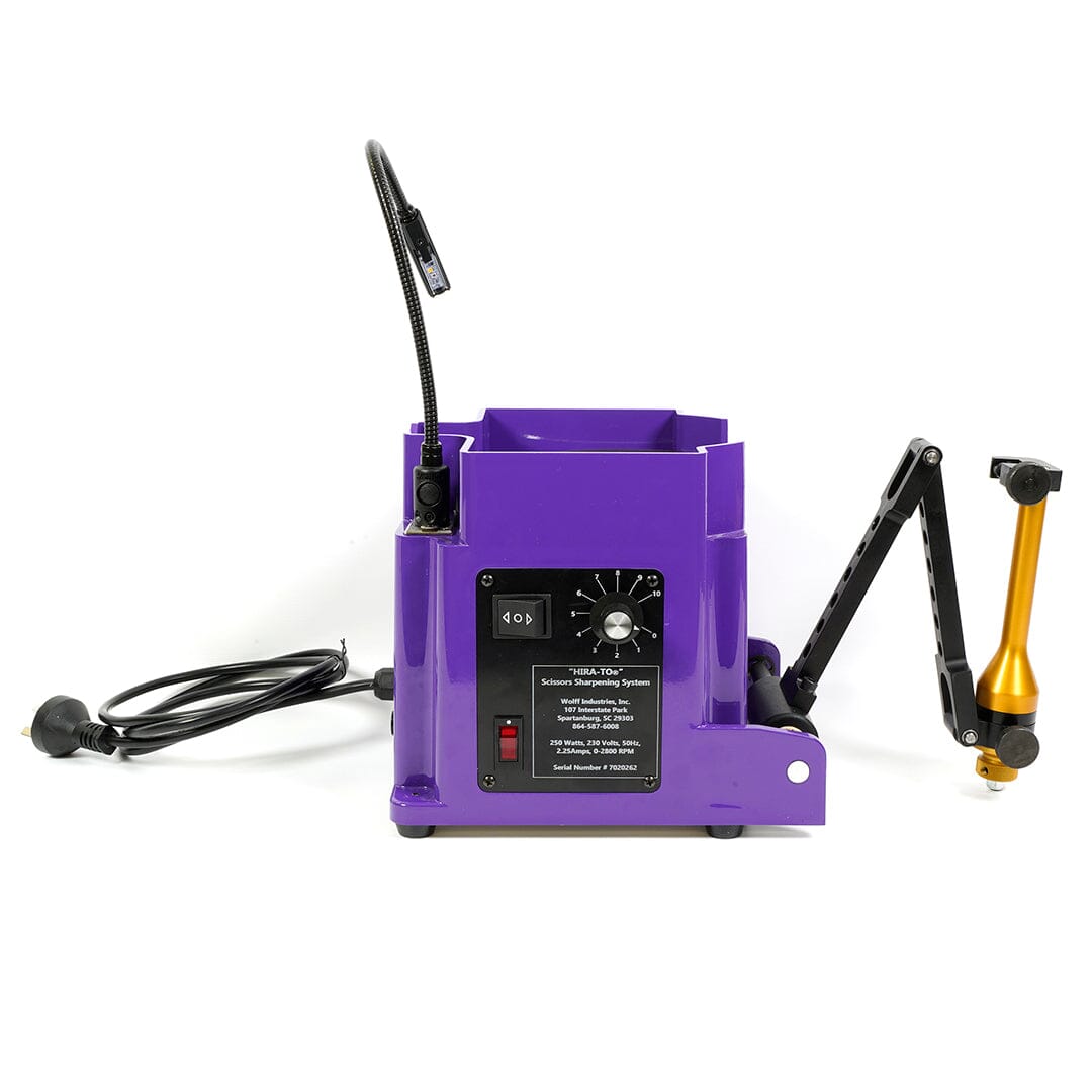 Wolff Industries Hira-To Flat Hone Scissor Sharpener With Hook And Loop Discs