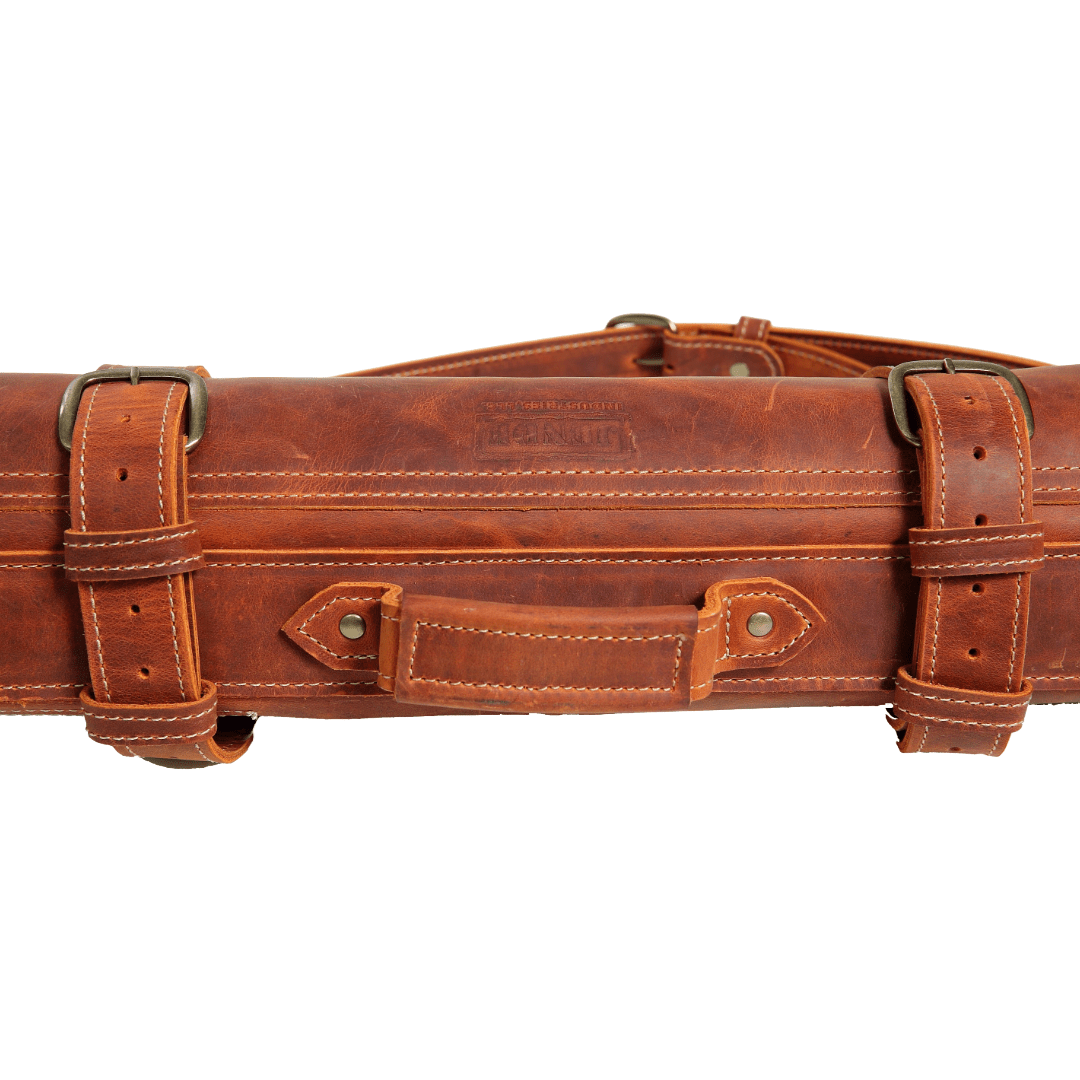 Jende Industries Artisan Leather Knife Roll - Vintage Tan