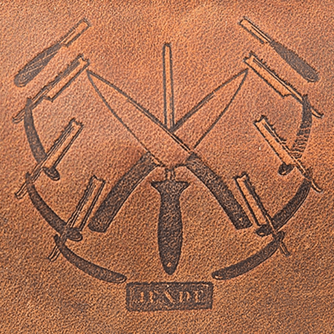 Jende Industries Artisan Leather Knife Roll - Vintage Tan