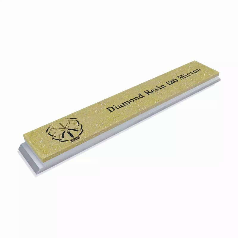 Diamond resin stone with '120 Micron' text on a white background