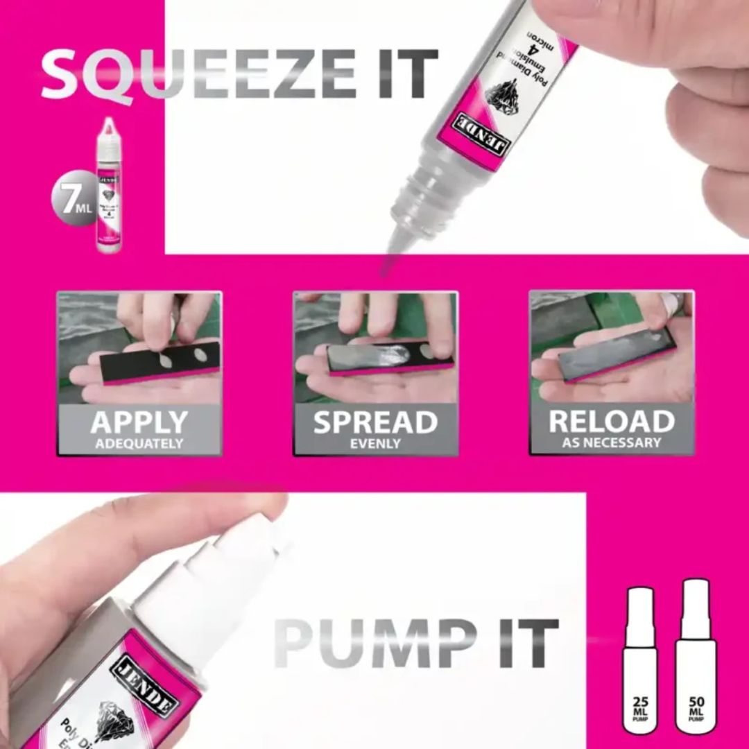 Jende Poly Diamond Emulsion 7ml All Grit Kit