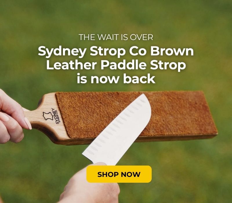 SSC Brown Leather Paddle Strop is now back. Grab yours now