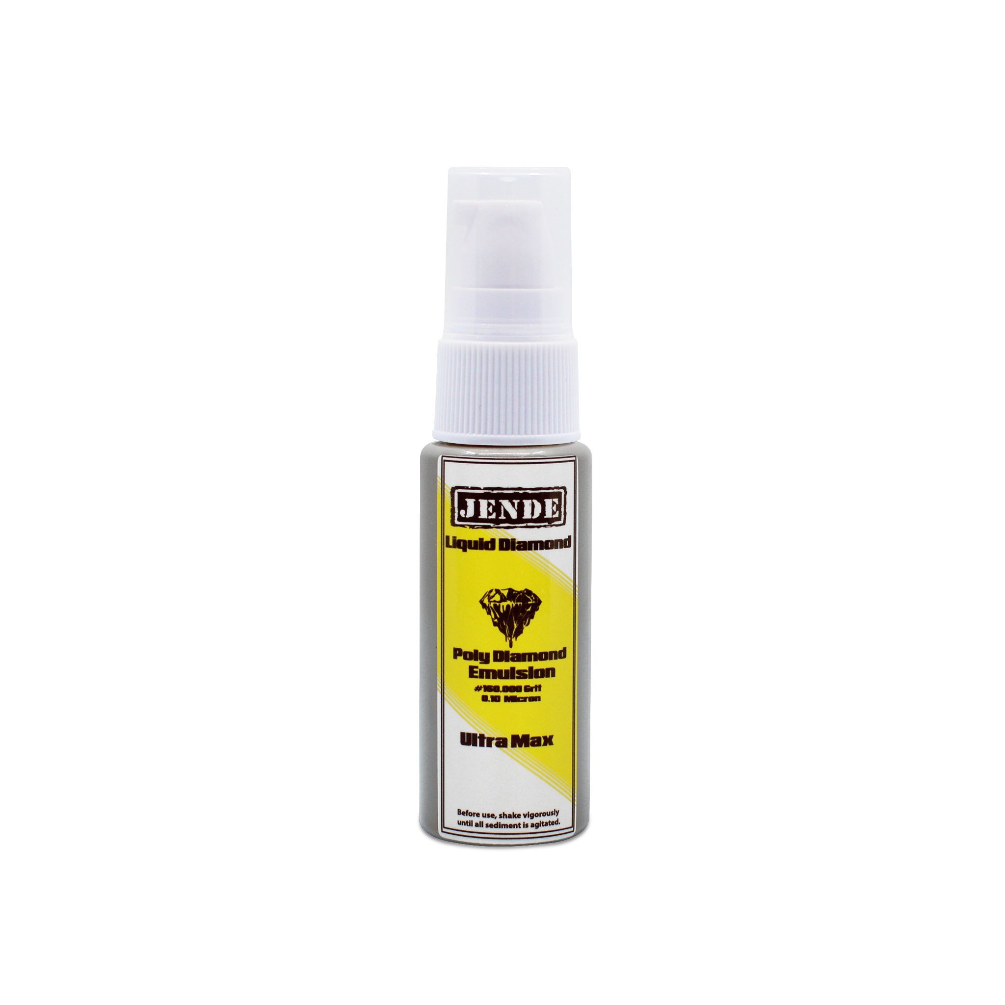 Jende Ultra Max Emulsion in plastic bottle with liquid diamond inside