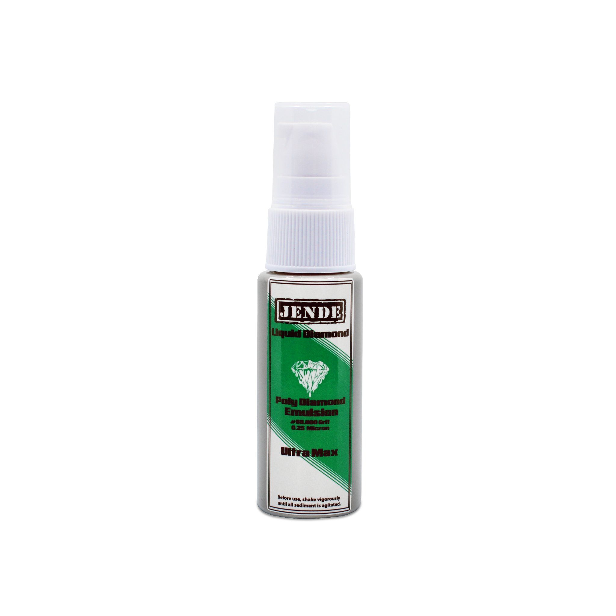 Jende Ultra Max Emulsion in plastic bottle with liquid diamond inside
