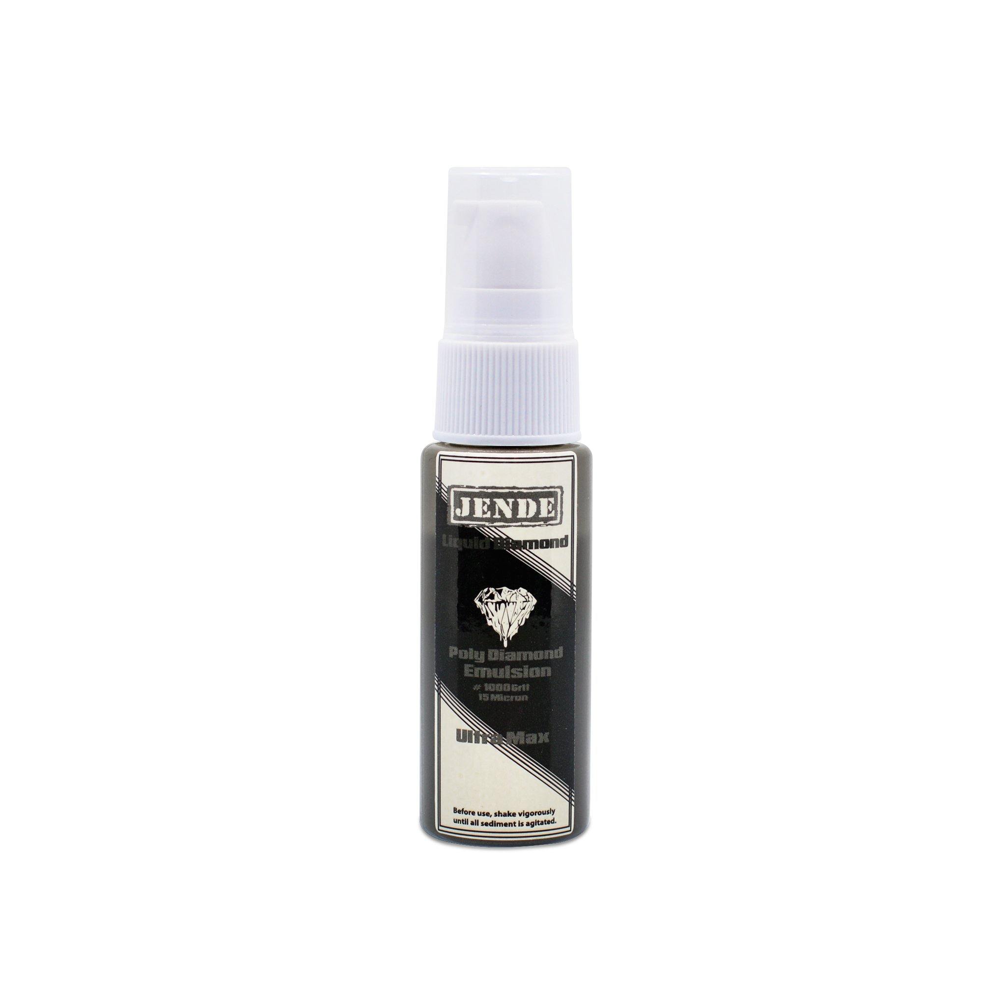 Jende Ultra Max Emulsion in plastic bottle with liquid diamond inside
