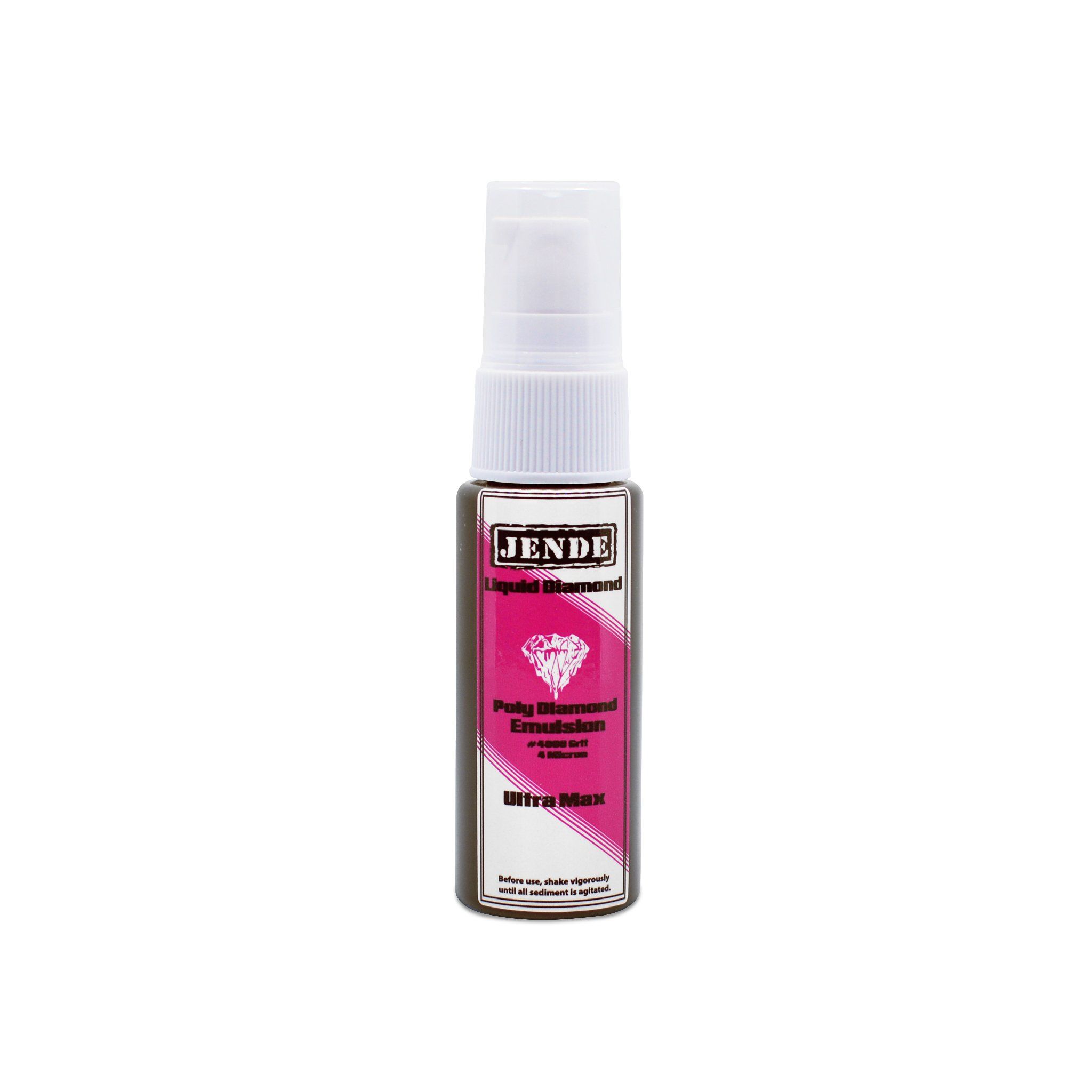 Jende Ultra Max Emulsion in plastic bottle with liquid diamond inside