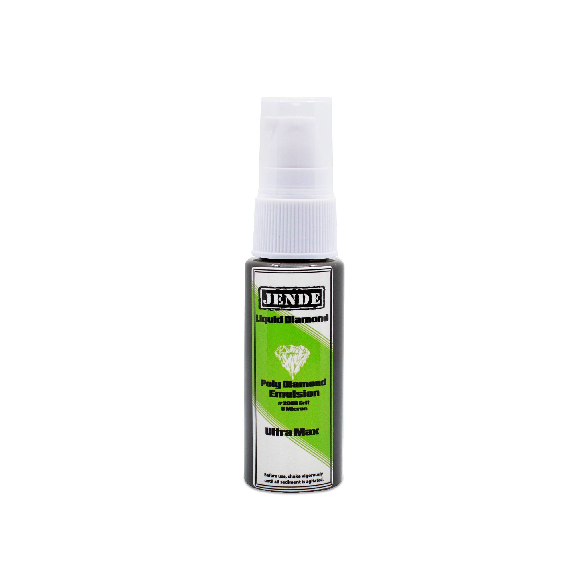 Jende Ultra Max Emulsion in plastic bottle with liquid diamond inside