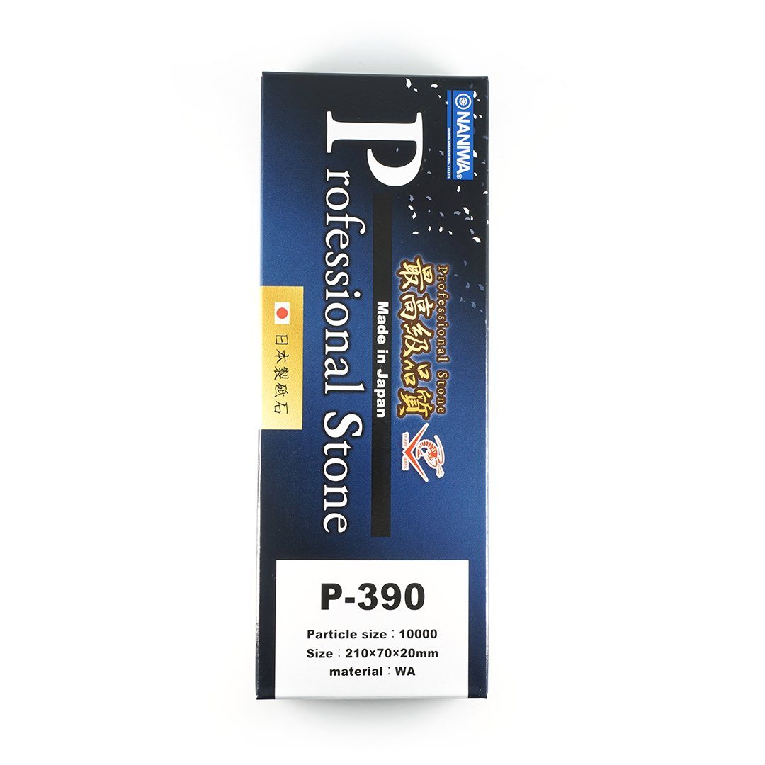 Naniwa Professional P-390 #10,000 Grit Japanese Whetstone Box Above