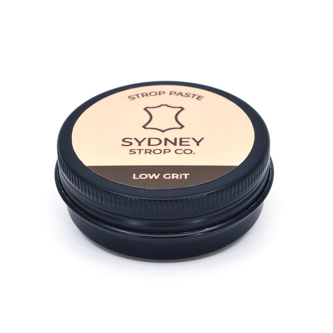 Low Grit Stropping Paste - Made in Australia for refining the burr on a knife