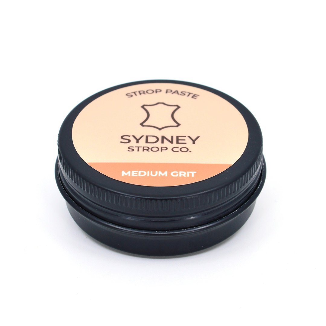 Medium Grit Stropping Paste - Made in Australia for refining the burr on a knife