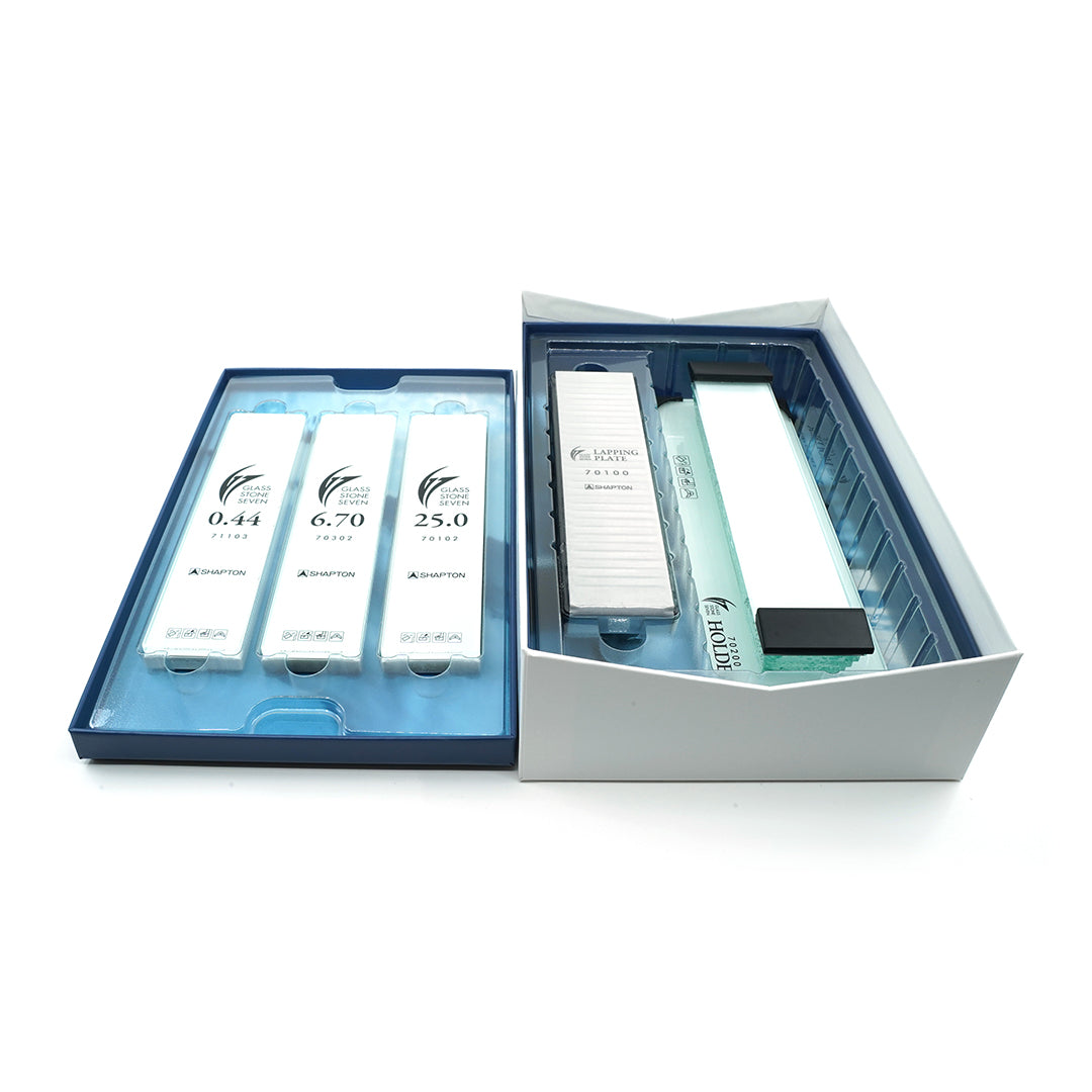 Shapton Glass Stone Seven Knife Sharpening Kit box open