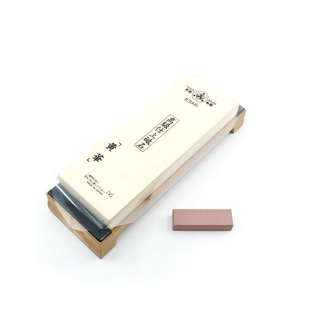 Suehiro Japanese Whetstone - Ouka #3000 Grit (Ouka3000) W/Base - Benchstone Freehand Sharpening tools and equipment
