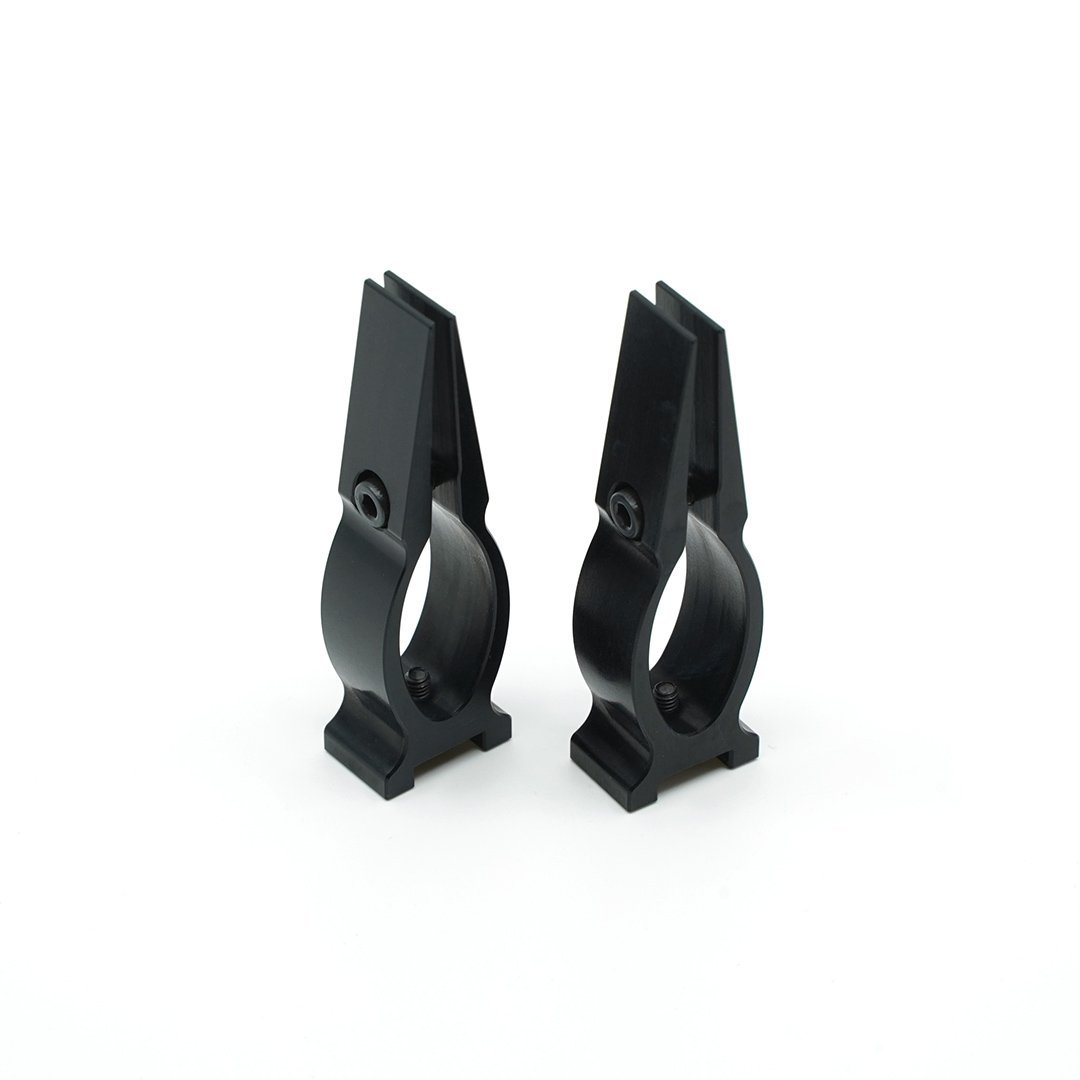TSPROF Blitz and Blitz 360 Whole Milled Clamp Set are black in colour and are made of machined aluminium