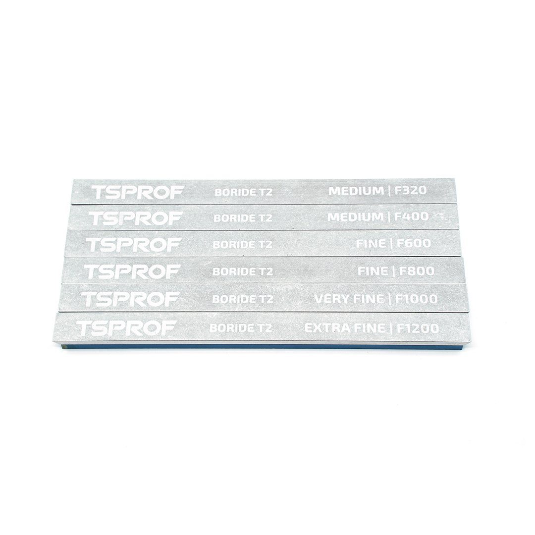 Boride T2 Narrow Sharpening Stone Kit 6 piece