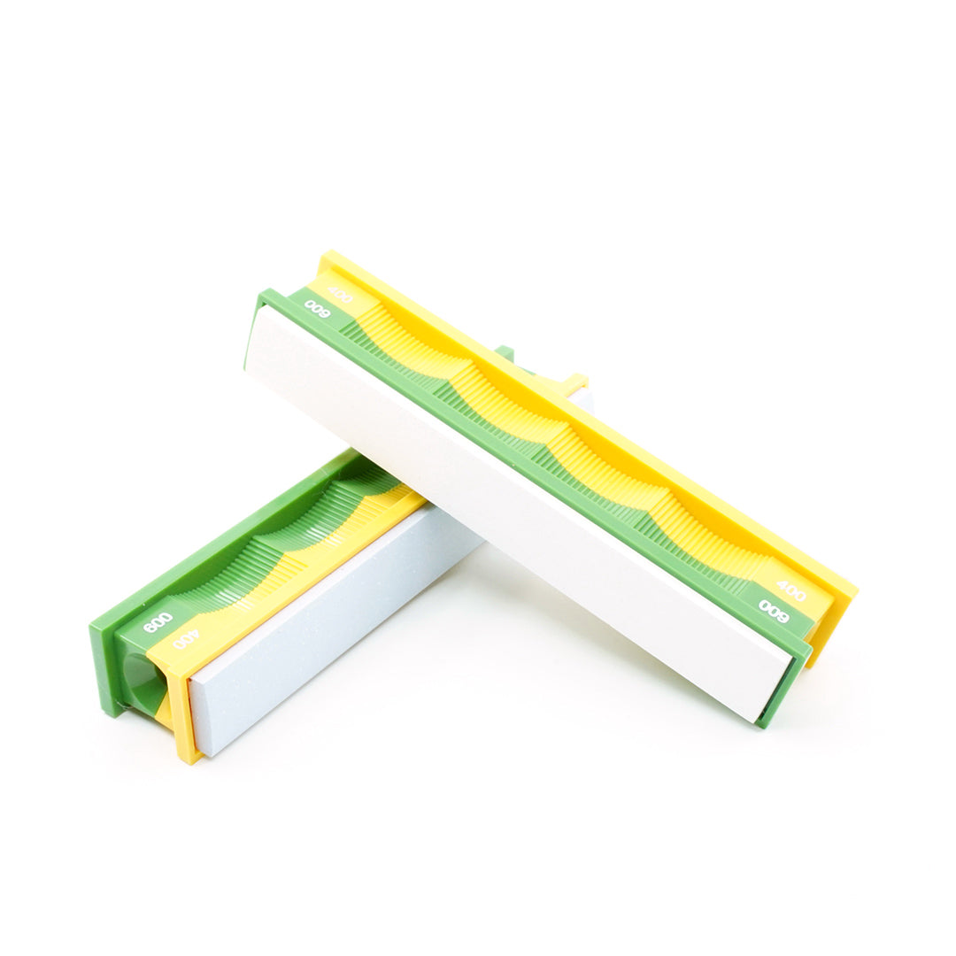 Wicked Edge Medium 400 Grit / Fine 600 Grit Semi-Round Stones for Curved Blades